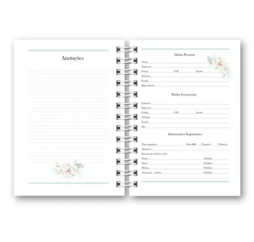 Kit com 2 Agendas Floral 2022 Arquivo Digital