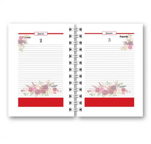 Kit com 2 Agendas Floral 2022 Arquivo Digital