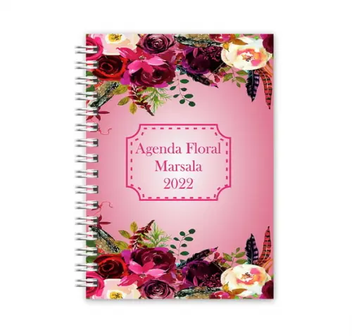 Kit com 2 Agendas Floral 2022 Arquivo Digital