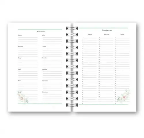 Kit com 2 Agendas Floral 2022 Arquivo Digital