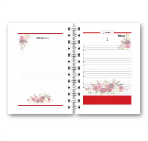 Kit com 2 Agendas Floral 2022 Arquivo Digital