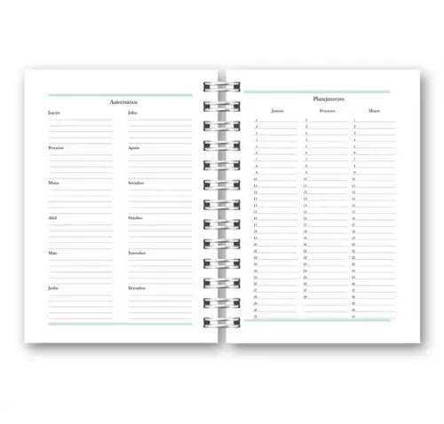 Kit com 2 Agendas Verde 2022 Arquivo Digital