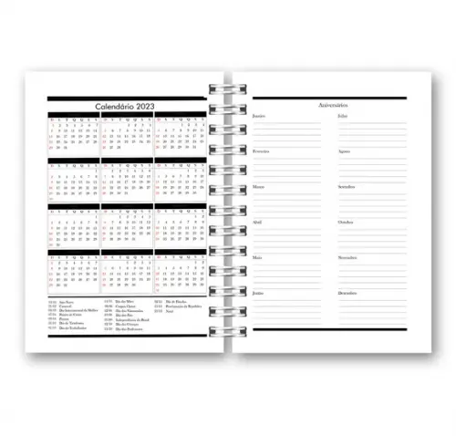 Kit com 2 Agendas Pretas 2022 Arquivo Digital