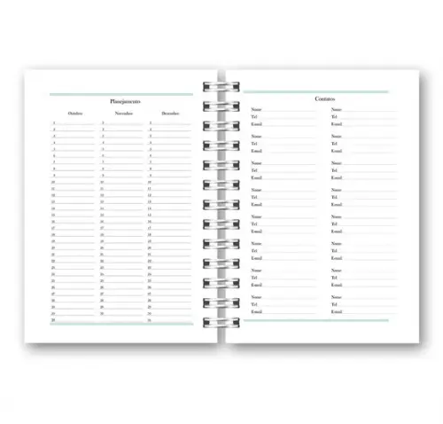 Kit com 2 Agendas Verde 2022 Arquivo Digital