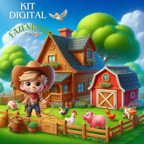 Kit Digital fazendinha Menino
