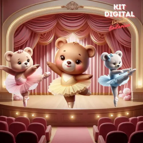Kit Digital ursinha Bailarina