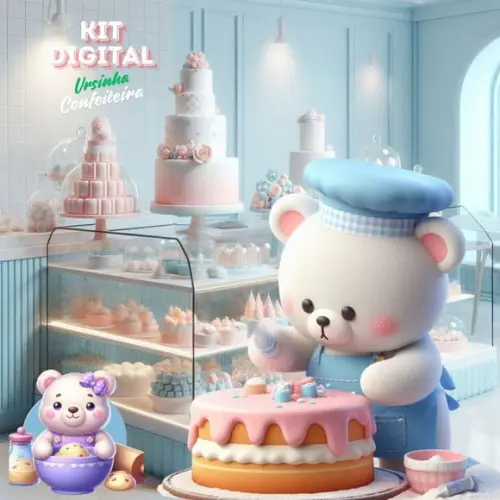 Kit Digital "ursinha Confeiteira