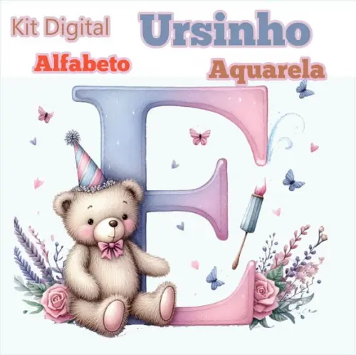 Kit Digital Alfabeto Ursinho, Dia dos Namorados