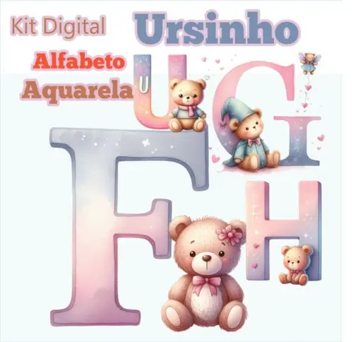 Kit Digital Alfabeto Ursinho, Dia dos Namorados 02
