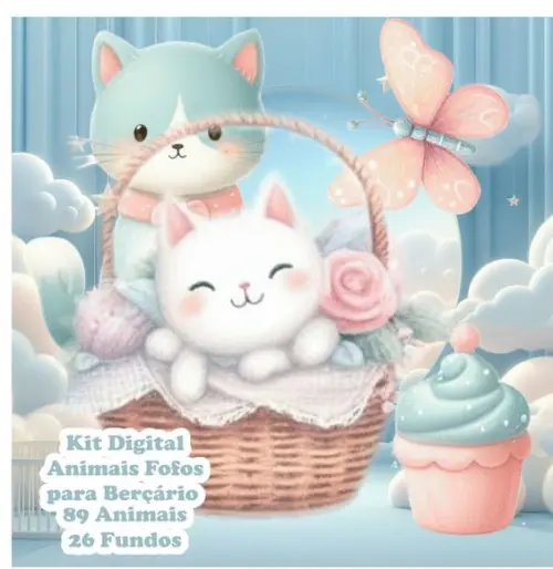 Kit Digital Animais Fofos