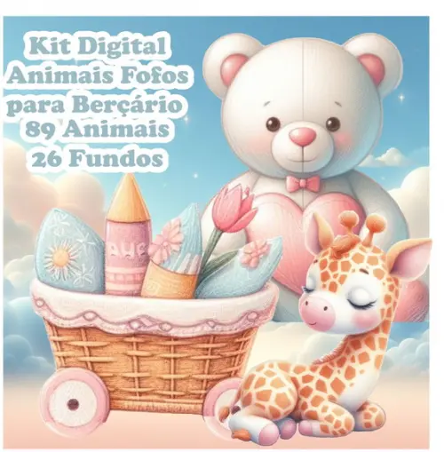 Kit Digital Animais Fofos
