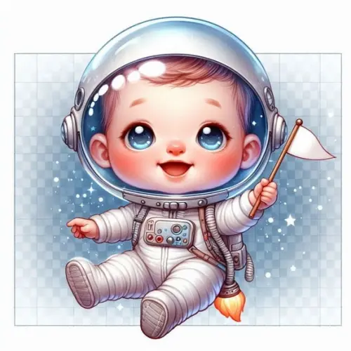 Kit Digital Bebê Astronauta
