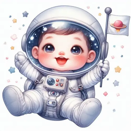 Kit Digital Bebê Astronauta