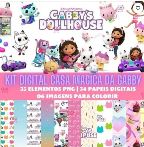 Kit Digital Casa Magica da Gabby