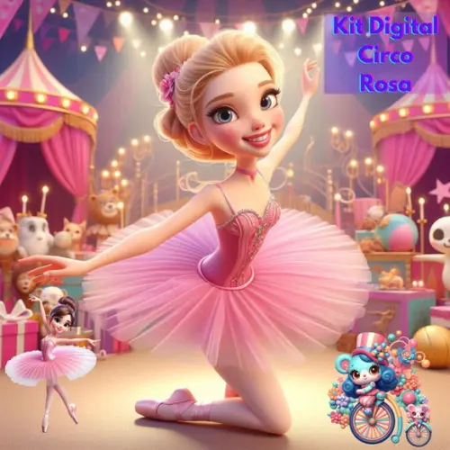 Kit Digital Circo Rosa