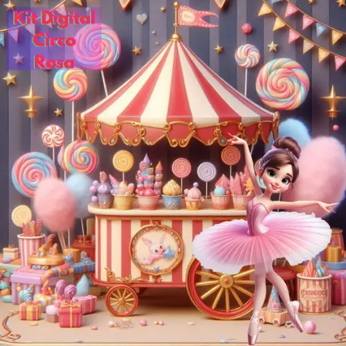 Kit Digital Circo Rosa