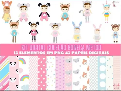Kit Digital Coleção Boneca Metoo