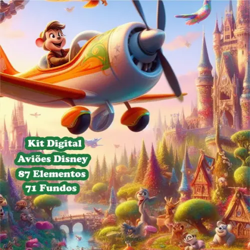 Kit Digital de Aviões em Estilo 3d