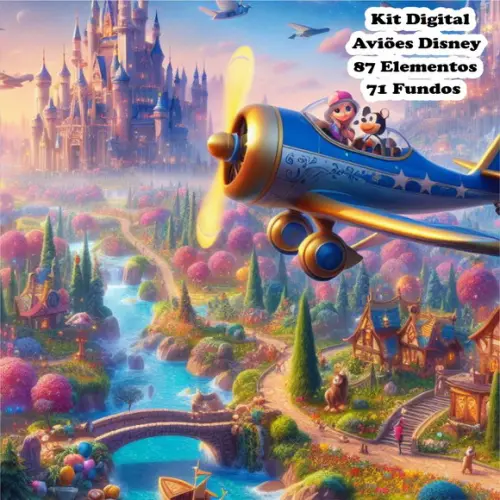 Kit Digital de Aviões em Estilo 3d
