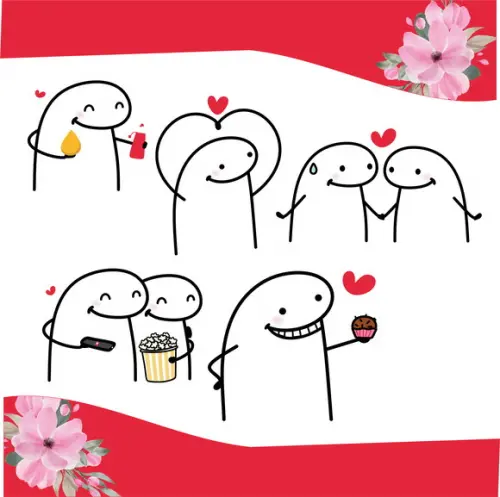 Kit Digital Dia dos Namorados Florks Romanticos