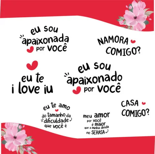 Kit Digital Dia dos Namorados Florks Romanticos