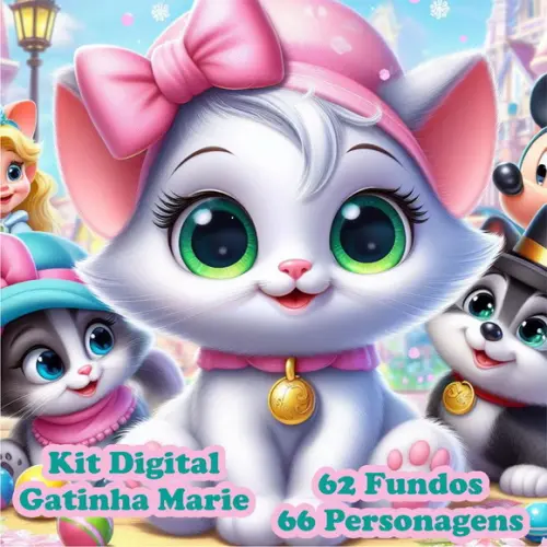 Kit Digital Gatinha Marie