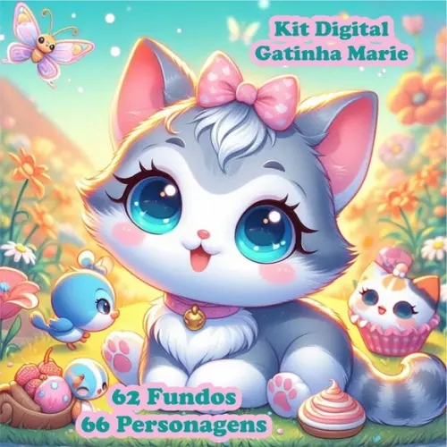 Kit Digital Gatinha Marie