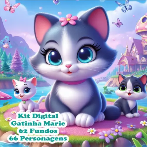 Kit Digital Gatinha Marie