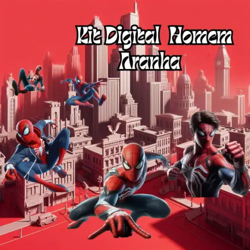 Kit Digital Homem-aranha 3d