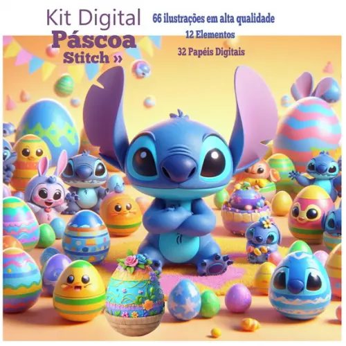 Kit Digital Páscoa Lillo&stitch