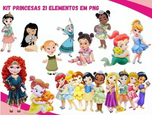 Kit Digital Princesas Baby