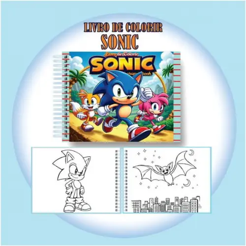 Livro de Colorir Fofo do Sonic