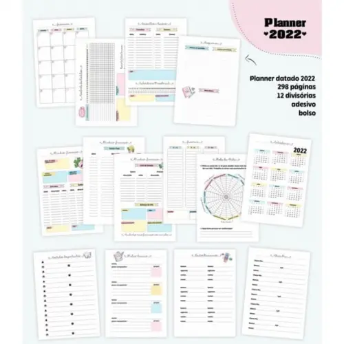 Planner 2022 Completo - Arquivo Digital