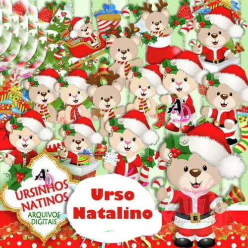 Ursinho Natalino - Kit Digital