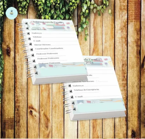 Volta às Aulas Arquivo Digital Combo Agenda Menino