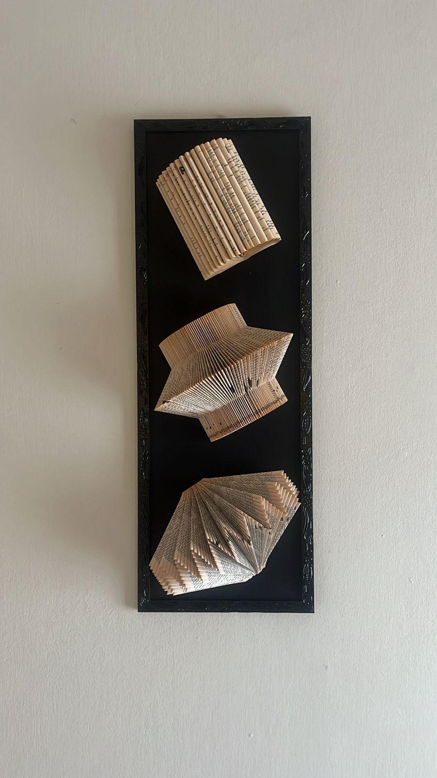 Quadro - esculturas de livro