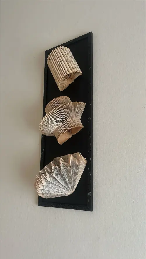 Quadro - esculturas de livro