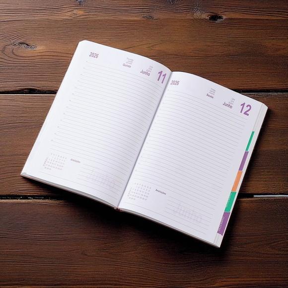 Agenda Couro Sintético 2026 Personalizada