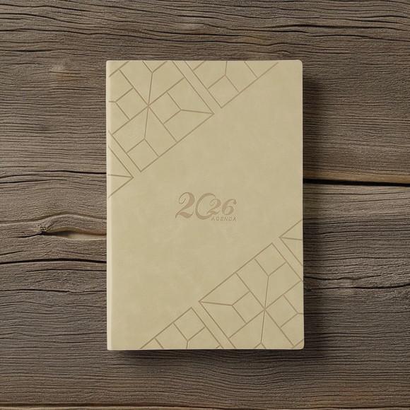 Agenda Couro Sintético 2026 Personalizada