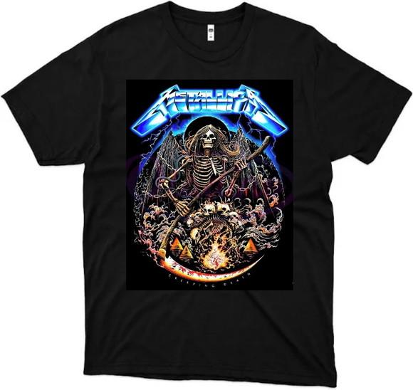 Camiseta Preta Rock Personalizada