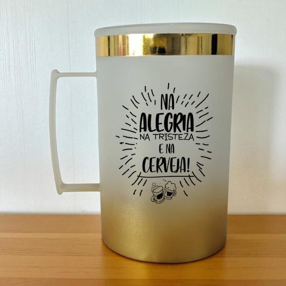 Caneca Acrílica Degradê com Borda Personalizada
