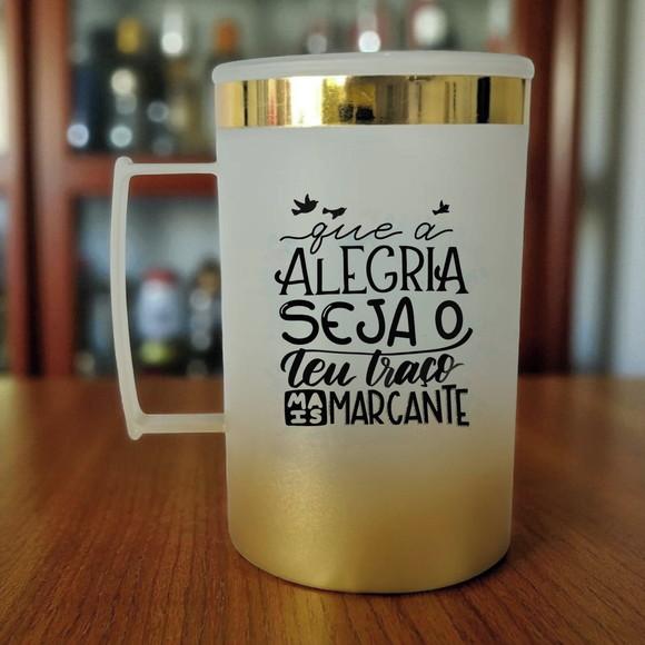 Caneca Acrílica Degradê com Borda Personalizada