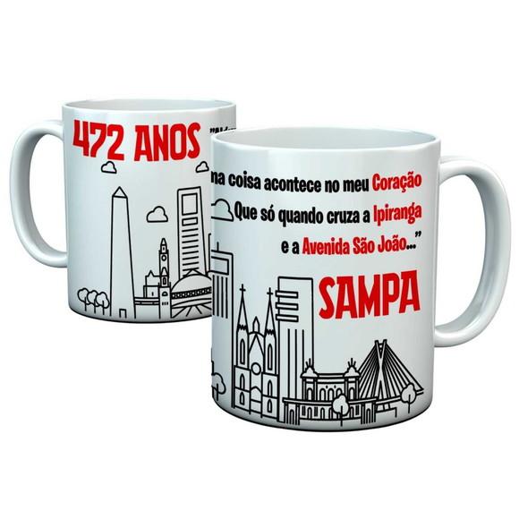 Caneca Aniversário de São Paulo 472 Anos Personalizada