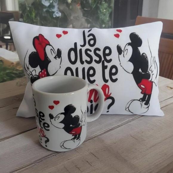 Caneca c/ Almofada Dia dos Namorados Personalizado