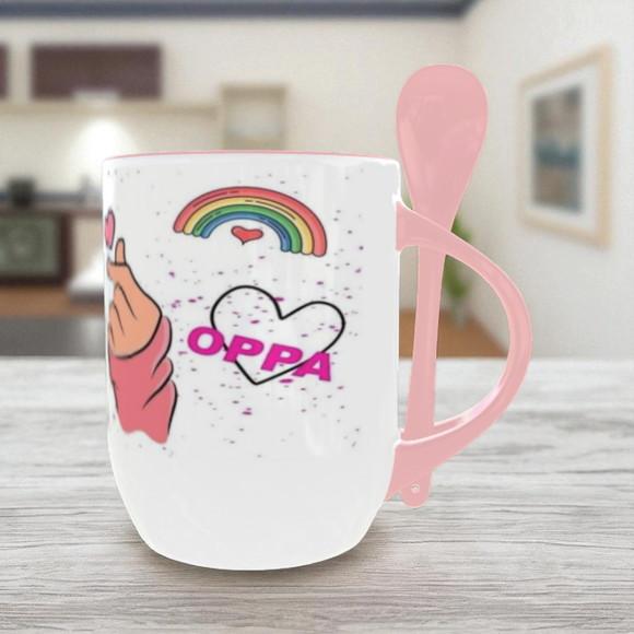 Caneca com Colher Dorameira Personalizada
