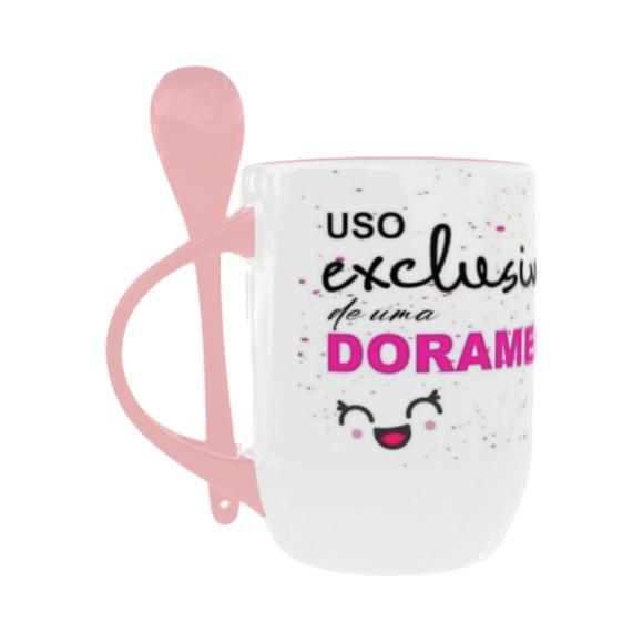 Caneca com Colher Dorameira Personalizada