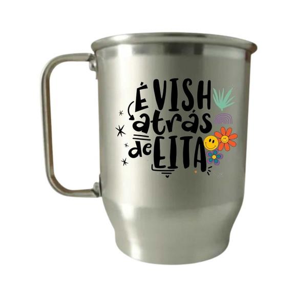 Caneca de Alumínio Fosca 500ml Personalizada