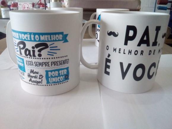 Caneca de Polímero Dia dos Pais - Kit 75 Unidades