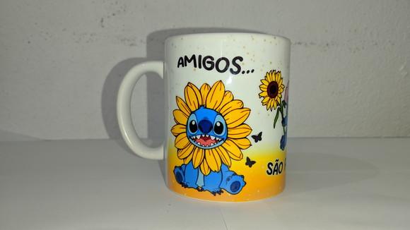 Caneca de Porcelana Stitch Personalizada
