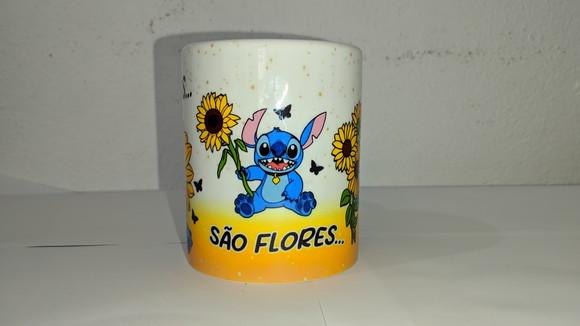 Caneca de Porcelana Stitch Personalizada
